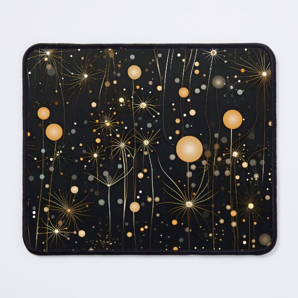 Item preview, A gold and shiny pattern in the style of dandelions designed and sold by AI-Only Creations.