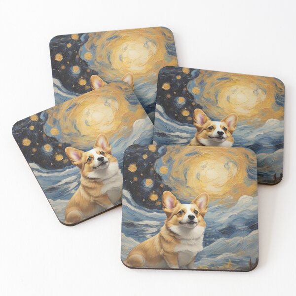 Item preview, Corgi's Cosmic Canvas  | Vincent van Gogh designed and sold by DevushkaStore.