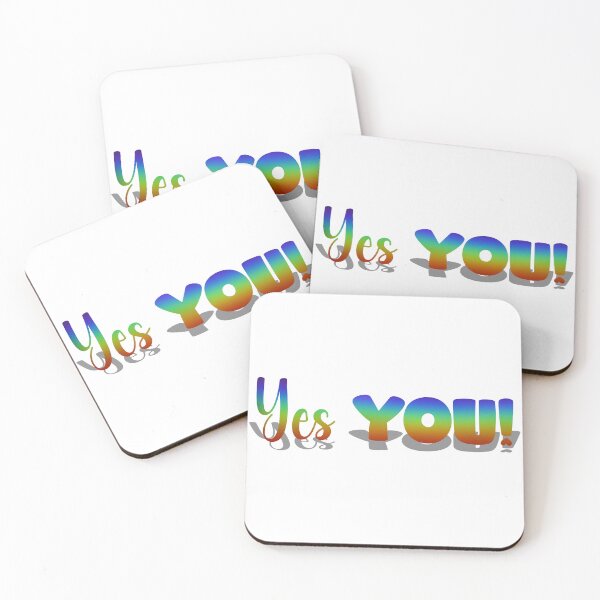 Item preview, Yes YOU! Rainbow letters with shadow  designed and sold by coloryourwings.