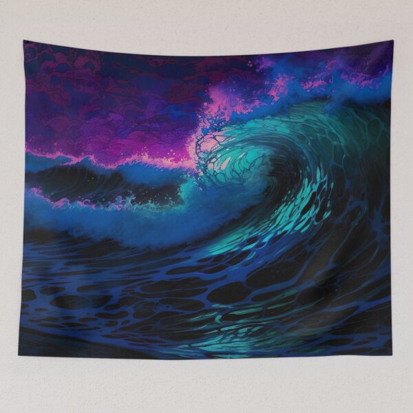 Item preview, Blacklight Style Crashing Waves designed and sold by Matt's Artificial Nature.