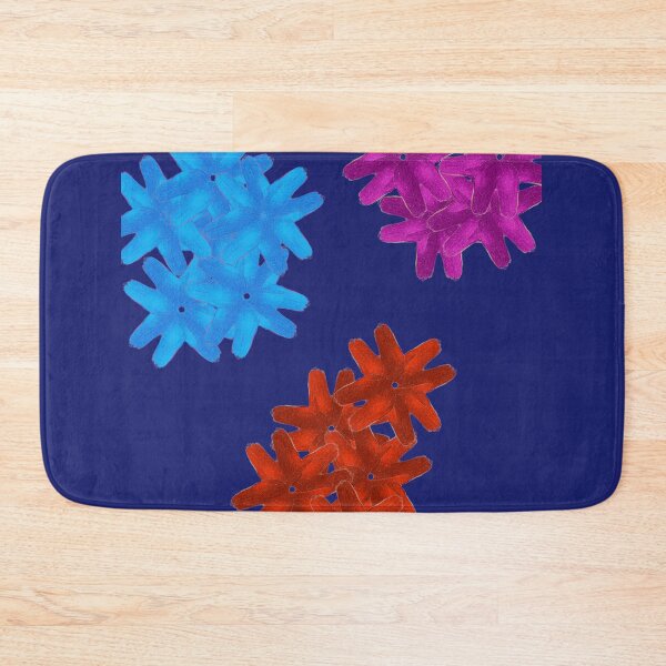 Item preview, Colorful Flowers Pattern - Deep Navy designed and sold by CushyNest.