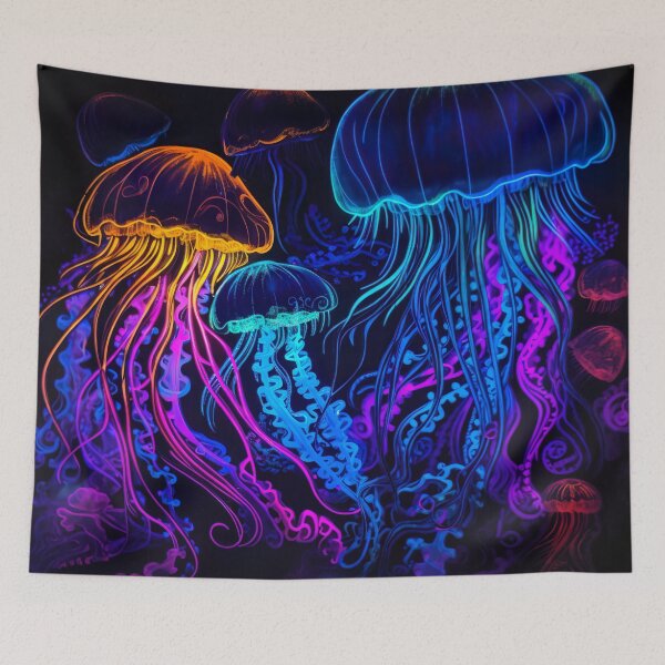 Item preview, Trippy Blacklight Style Jellyfish  designed and sold by Matt's Artificial Nature.