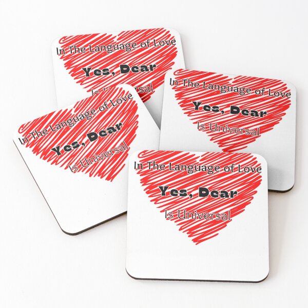 Item preview, In The Language of Love Yes Dear is Universal Red Scribble Heart designed and sold by TugForkFinds.