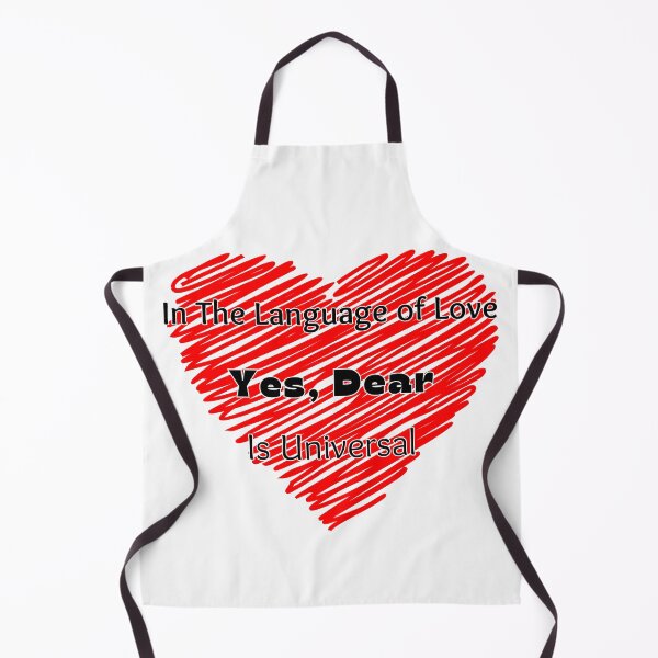 Item preview, In The Language of Love Yes Dear is Universal Red Scribble Heart designed and sold by TugForkFinds.