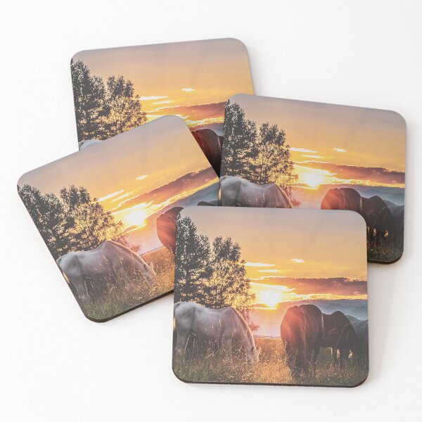 Item preview, Horses At Sunset Photo designed and sold by TheAnimalZ00.