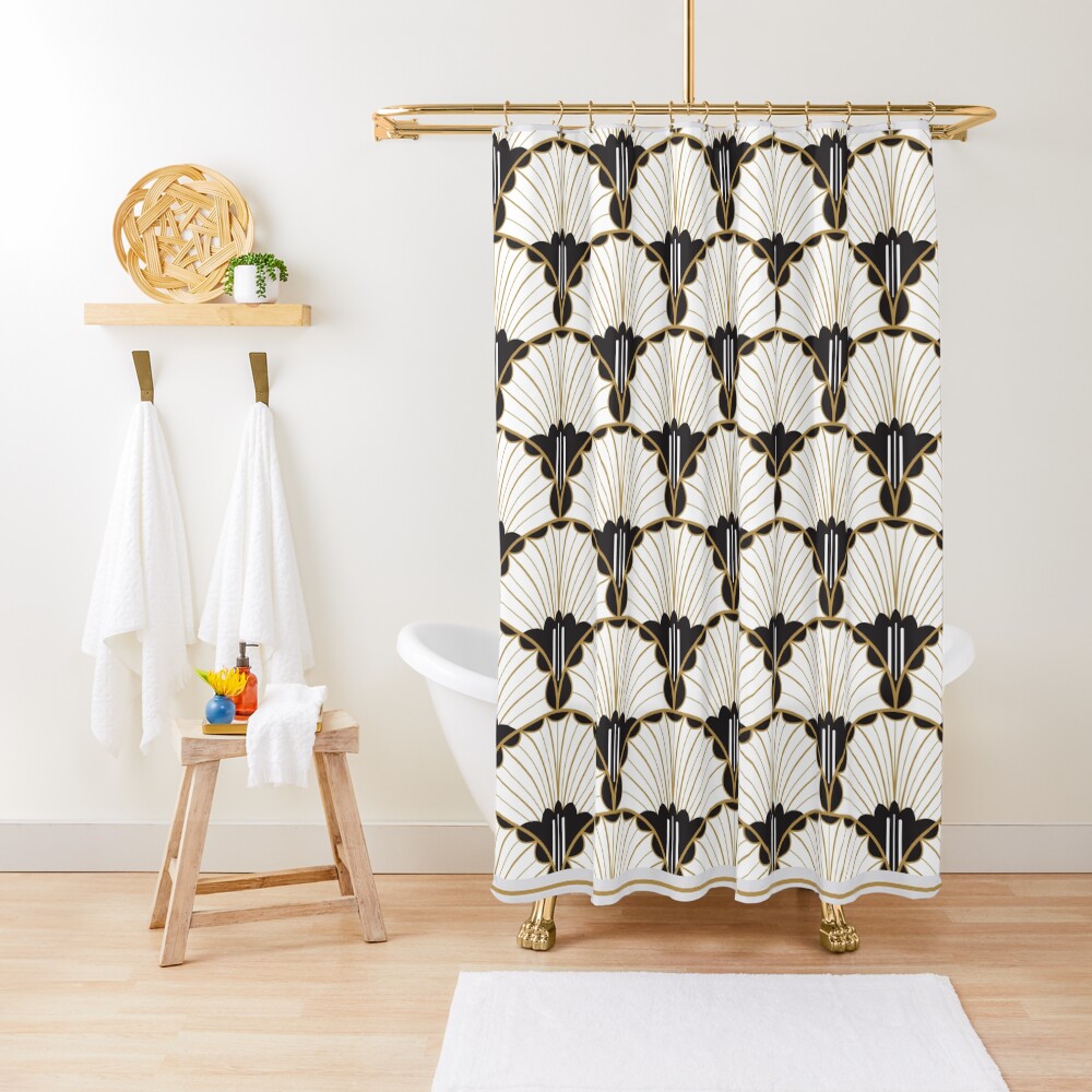 A Tender Curiousity - art deco Shower Curtain