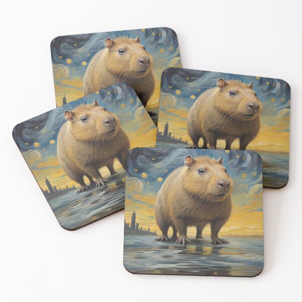 Item preview, Capybara Cosmos | Vincent van Gogh designed and sold by DevushkaStore.