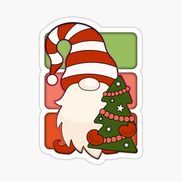 Item preview, Christmas Gnome With Christmas Tree designed and sold by franktact.