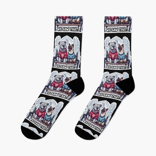 Item preview, We Saw That meme Bulldog Siamese Cat Ugly Christmas Sweater Church Snowing designed and sold by plushism.