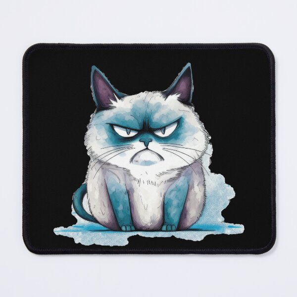 Item preview, Humorous cat portrait: The original grumpy cat designed and sold by WallGemsArt.