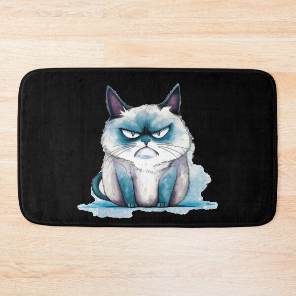 Item preview, Humorous cat portrait: The original grumpy cat designed and sold by WallGemsArt.