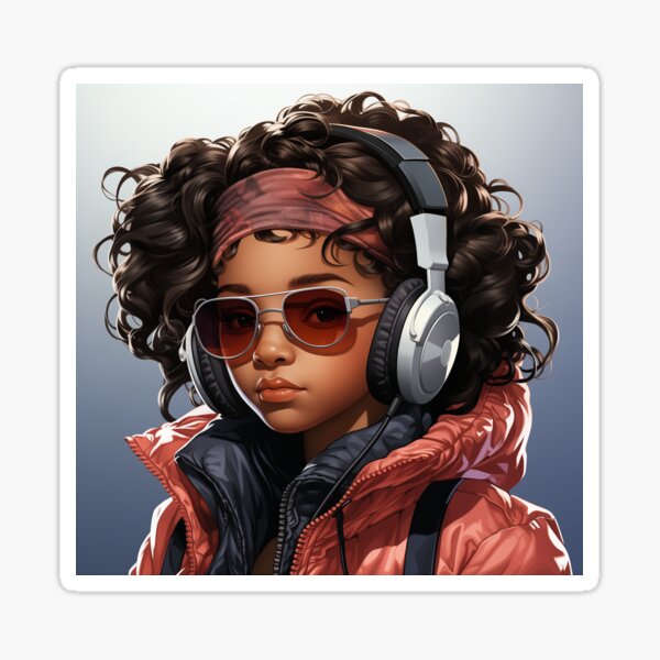 Item preview, Fashionable Baby Sticker with Sunglasses and Headphones designed and sold by Creaseb.