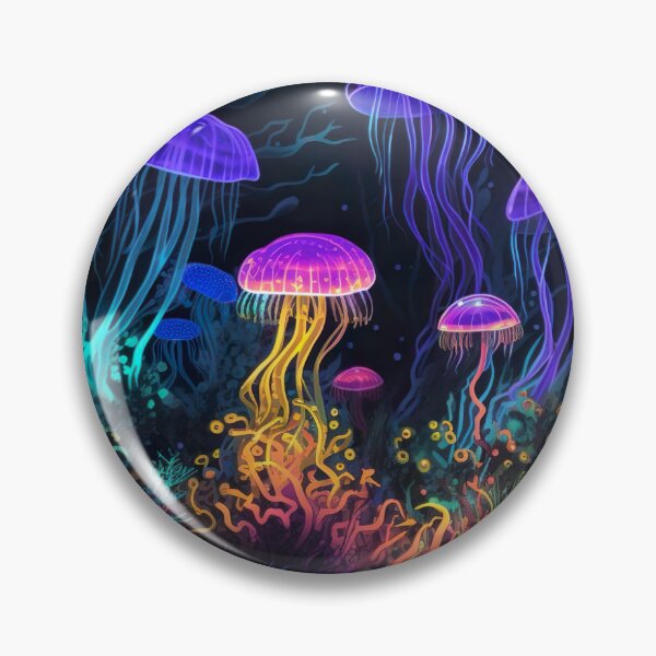 Item preview, Blacklight Style Trippy Jellyfish Party designed and sold by Matt's Artificial Nature.