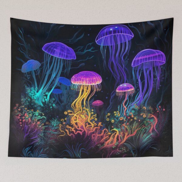 Item preview, Blacklight Style Trippy Jellyfish Party designed and sold by Matt's Artificial Nature.