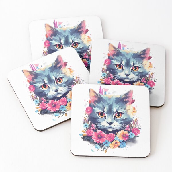 Item preview, Kitten Among Flowers - Feline Innocence designed and sold by ObjCrea123.