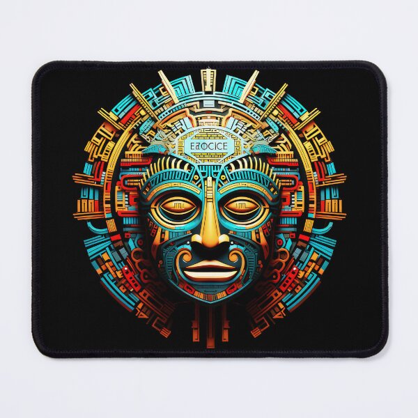Item preview, Maya mask, Mexico mask, Mayan deity, alien mask, tribal mask, psytrance mask, Aztec mask, Indigenous art, Ritualistic mask, Shamanic mask Mesoamerican culture designed and sold by psytrancedesign.