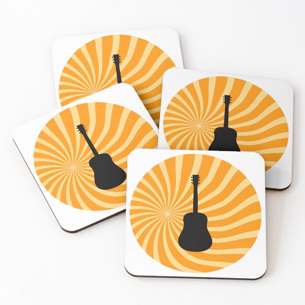 Item preview, Retro Sunset Acoustic Guitar Silhouette designed and sold by JPareDesign.