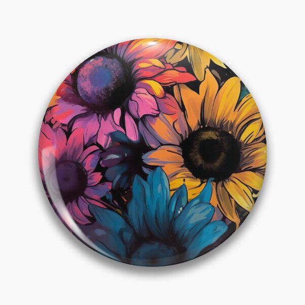 Item preview, Blacklight Style Drippy Sunflowers designed and sold by Matt's Artificial Nature.