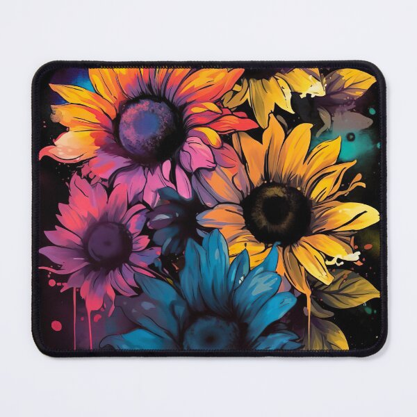 Item preview, Blacklight Style Drippy Sunflowers designed and sold by Matt's Artificial Nature.