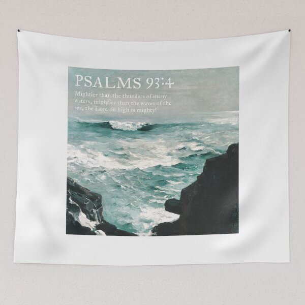 Item preview, Christian Psalms Bible Verse Oil Painting  designed and sold by SavedThruFaith.