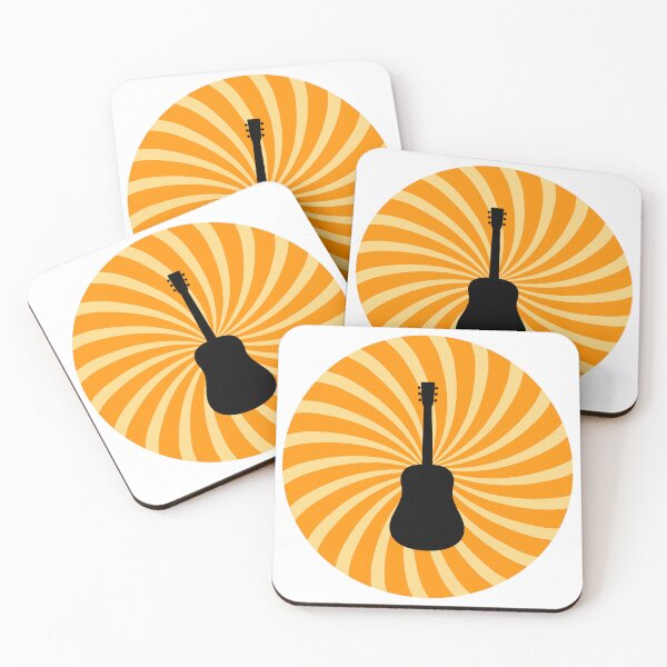 Item preview, Retro Sunset Acoustic Guitar Silhouette designed and sold by JPareDesign.