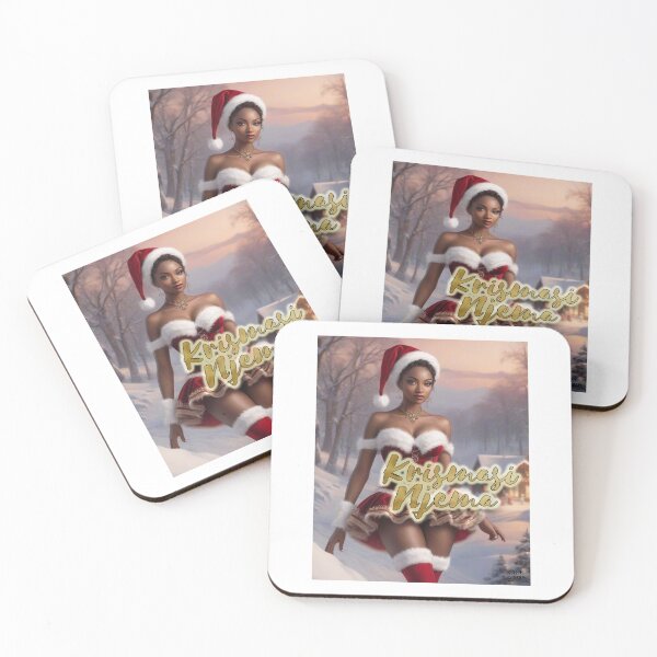 Item preview, African Woman wishing Merry Christmas; Swahili; designed and sold by StickerApe.