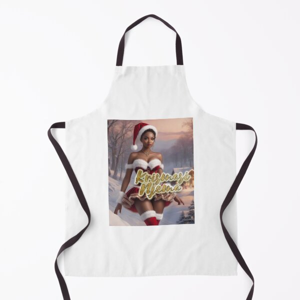Item preview, African Woman wishing Merry Christmas; Swahili; designed and sold by StickerApe.