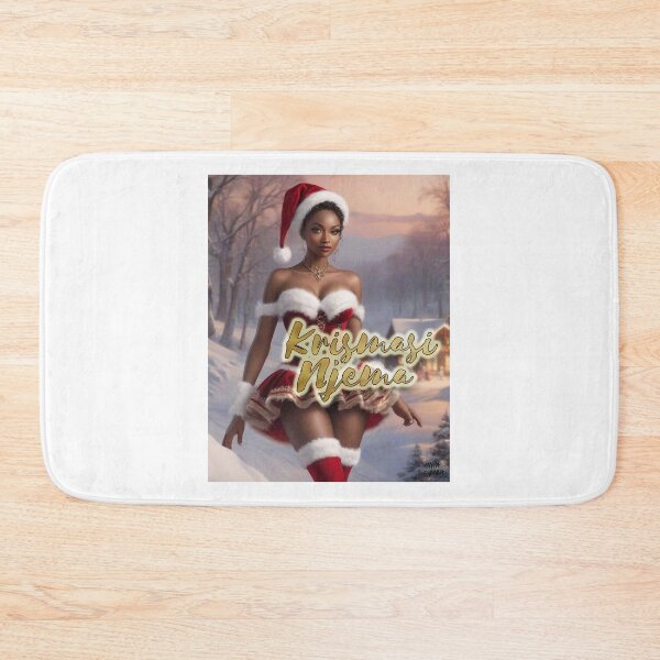 Item preview, African Woman wishing Merry Christmas; Swahili; designed and sold by StickerApe.