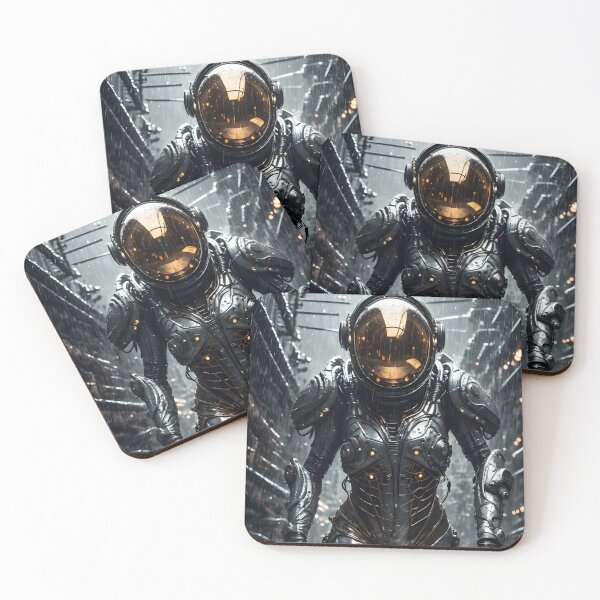 Item preview, Female astronaut at a space station, It's a rainy day. designed and sold by LaneaDoe.