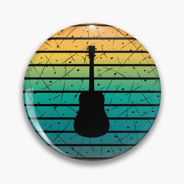 Item preview, Retro Sunset Acoustic Guitar Silhouette designed and sold by JPareDesign.
