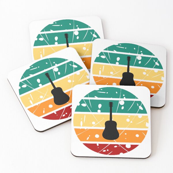 Item preview, Retro Sunset Acoustic Guitar Silhouette designed and sold by JPareDesign.