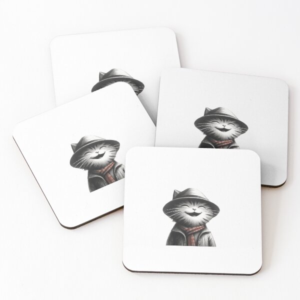 Item preview, Happy Detective Cat designed and sold by NaturArtGallery.