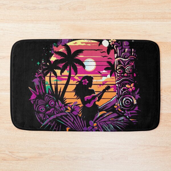 Item preview, Ukelele Hula Moonlit With Tiki Watching designed and sold by sunnthreads.