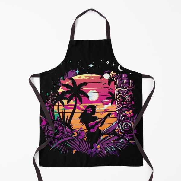 Item preview, Ukelele Hula Moonlit With Tiki Watching designed and sold by sunnthreads.