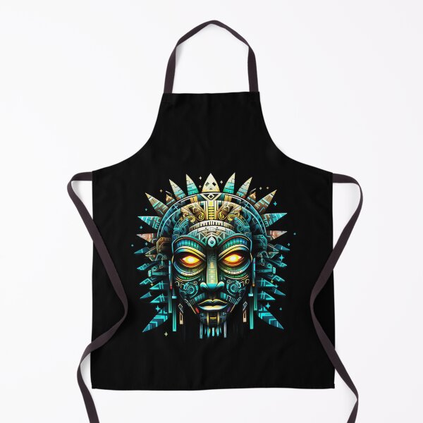 Item preview, Maya mask, Mexico mask, Mayan deity, alien mask, tribal mask, psytrance mask, Aztec mask, Indigenous art, Ritualistic mask, Shamanic mask Mesoamerican culture designed and sold by psytrancedesign.