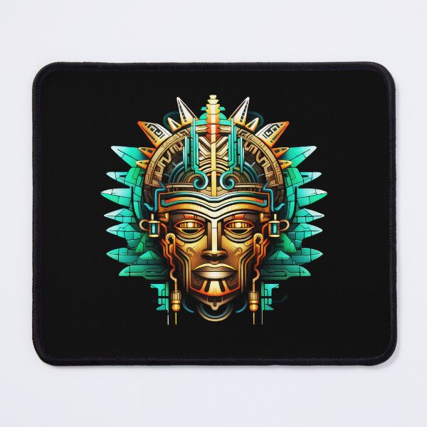Item preview, Maya mask, Mexico mask, Mayan deity, alien mask, tribal mask, psytrance mask, Aztec mask, Indigenous art, Ritualistic mask, Shamanic mask Mesoamerican culture designed and sold by psytrancedesign.