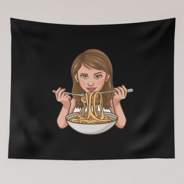 Item preview, Girl Eating Spaghetti designed and sold by NNisu.