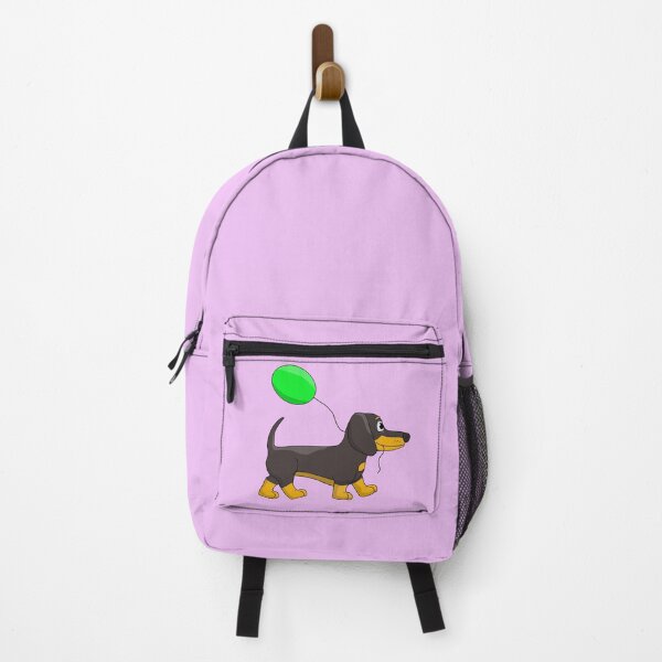 Item preview, Dachshund with a baloon - Whimsical Walk: Cute Dachshund with Green Balloon Design designed and sold by Gabor-art.