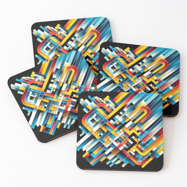 Item preview, Immerse yourself in 'Geometric Dynamism', a captivating image designed and sold by masquetea.