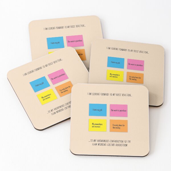 Item preview, Team Culture Brainstorm Coaster designed and sold by Incognito Design.