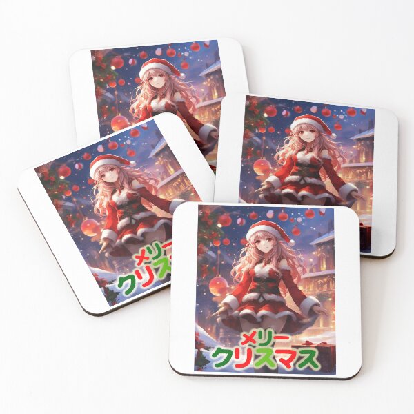 Item preview, Japanese Anime Girl; Merry Christmas; designed and sold by StickerApe.