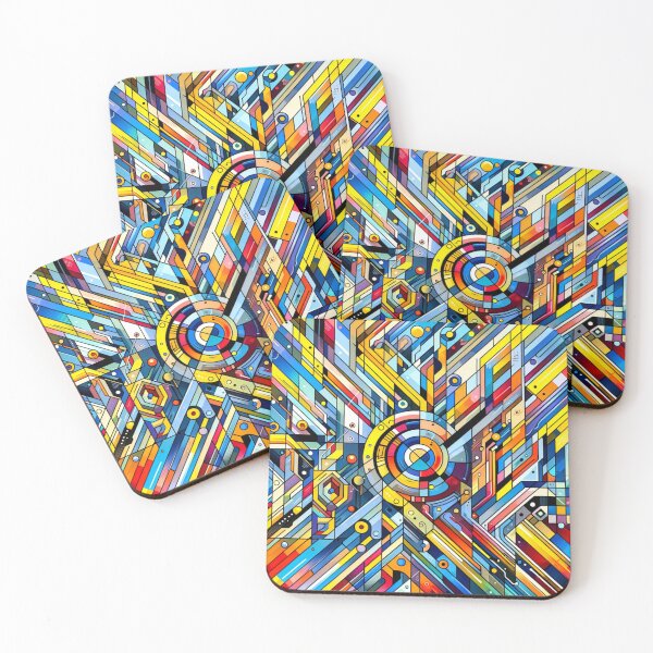 Item preview, Chromatic Interlacing: High Resolution Abstract Geometric Design designed and sold by masquetea.