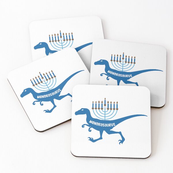 Item preview, Ugly Hanukkah Sweater, Menorasaurus, Jewish dinosaur designed and sold by metacollection.