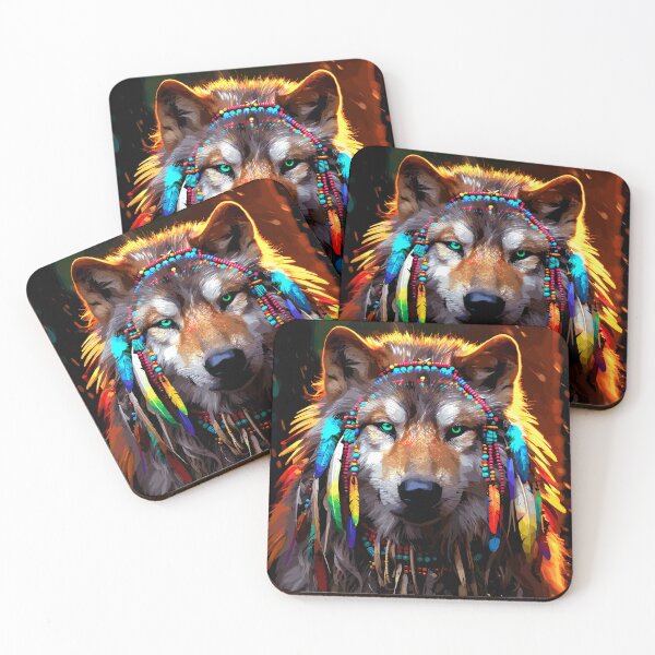 Item preview, Native American Chief of the Wolves Image 2 designed and sold by Artbyminga.