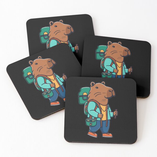 Artikelvorschau, Lustiges Capybara-Wanderdesign entworfen und verkauft von Nature's Fancy.