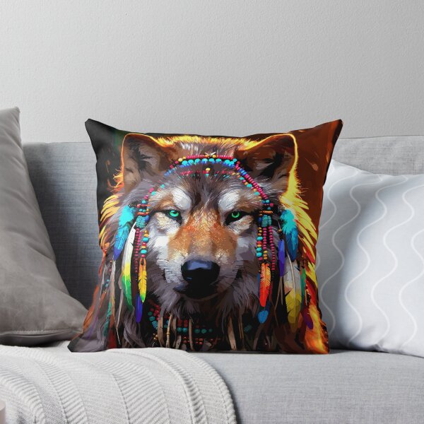 Item preview, Native American Chief of the Wolves Image 2 designed and sold by Artbyminga.