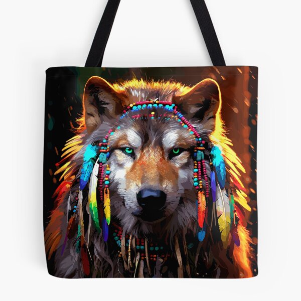 Item preview, Native American Chief of the Wolves Image 2 designed and sold by Artbyminga.