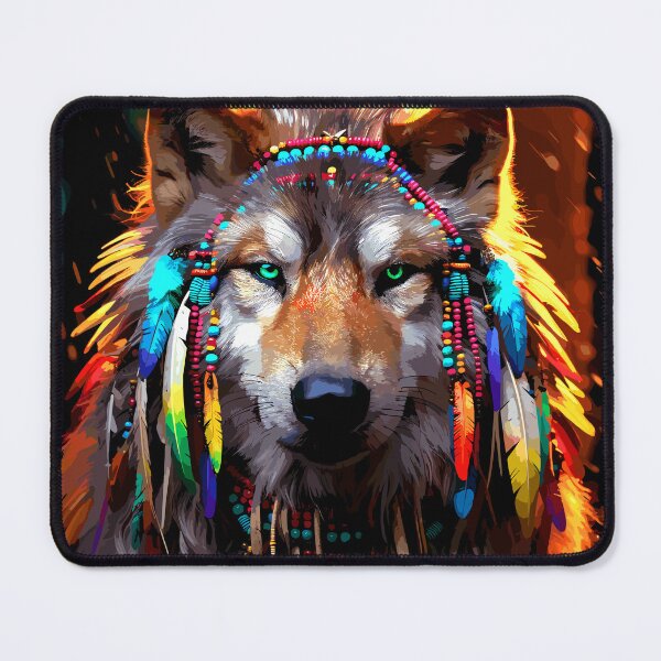 Item preview, Native American Chief of the Wolves Image 2 designed and sold by Artbyminga.