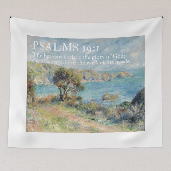 Item preview, Psalms Bible Verse Oil Painting Quote designed and sold by SavedThruFaith.