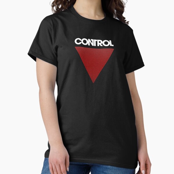 Vista previa del artículo con la obra «Control - Triángulo rojo invertido», diseñado y vendido por Wegeeks.